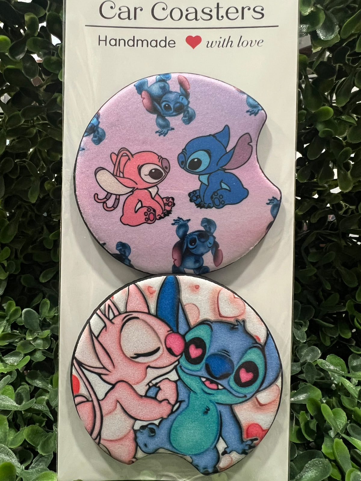 Car Coasters - St!tch & Angel