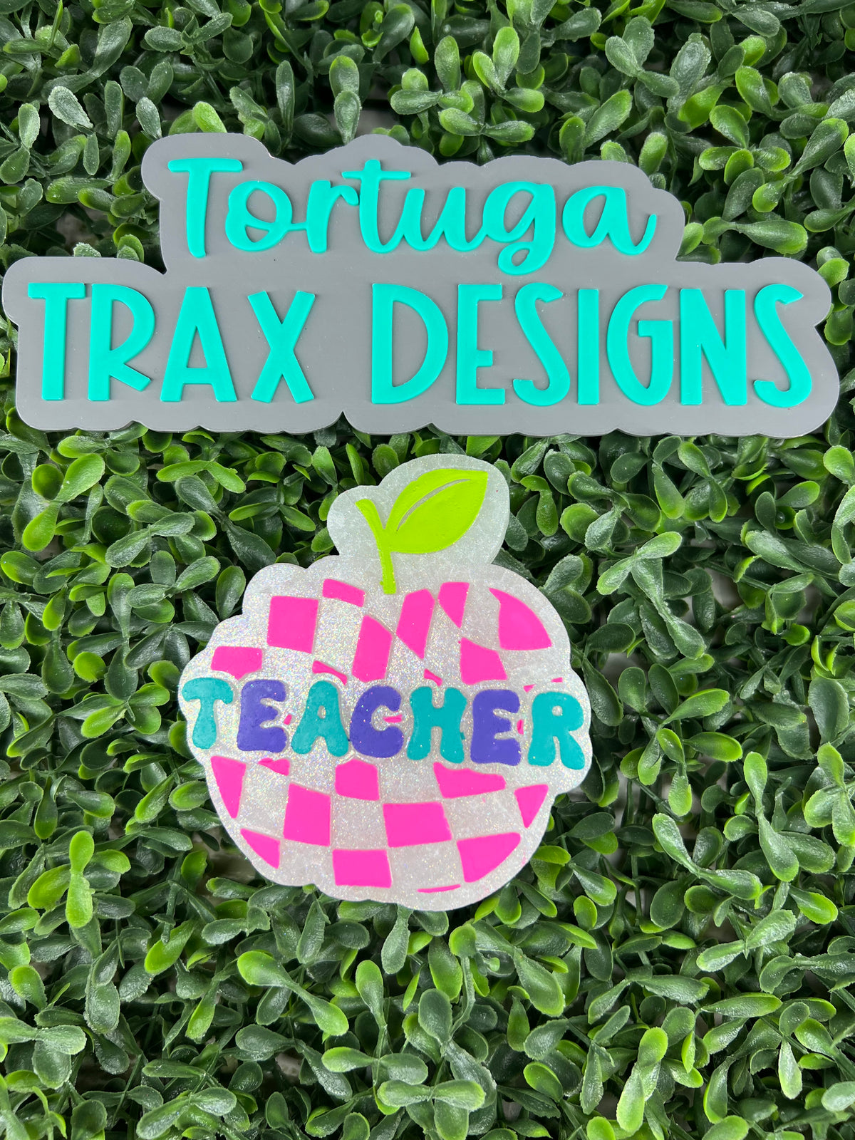 Pink Apple Punch - Checkered Teacher Apple(Custom Option Available)