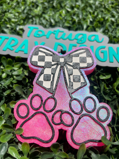Paw Checkered Bow (Custom Order Here)