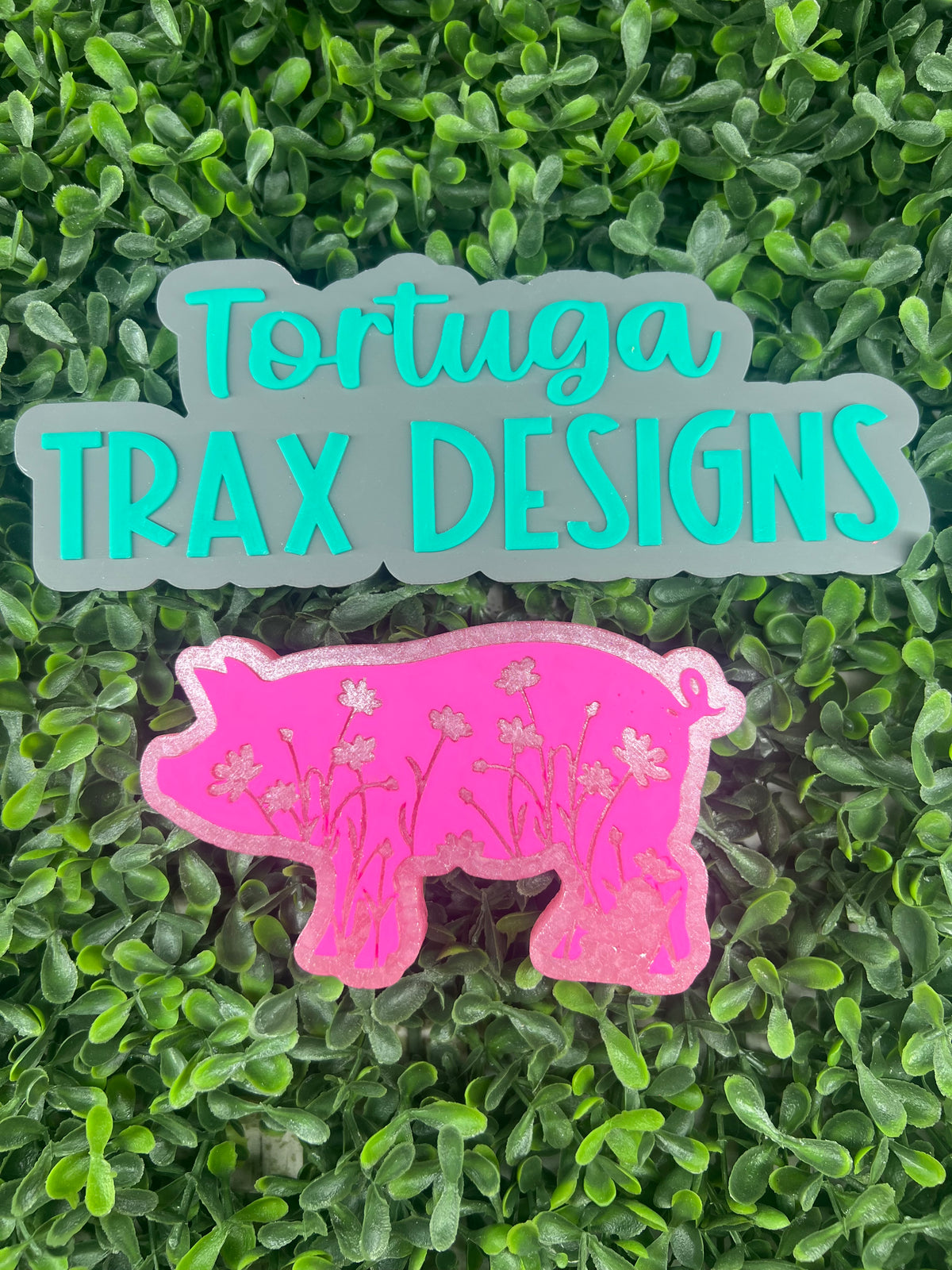 Pink Sugar - Flowered Pig (Custom Option Available)