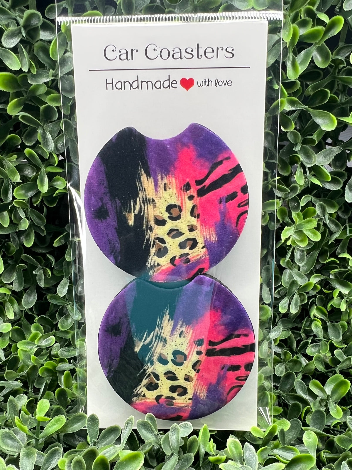 Car Coasters - Vibrant Cheetah