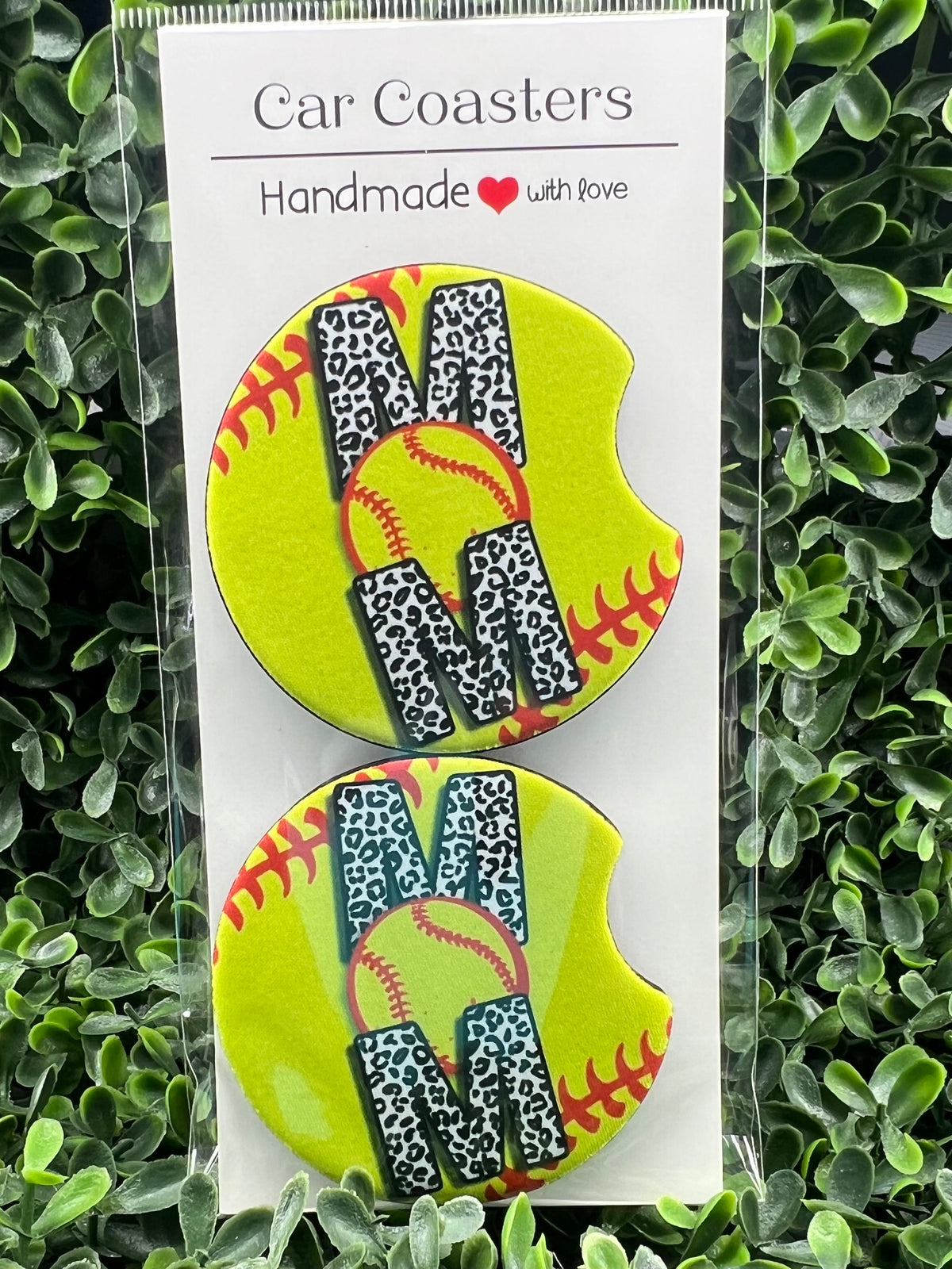 Car Coasters - Softball Mom