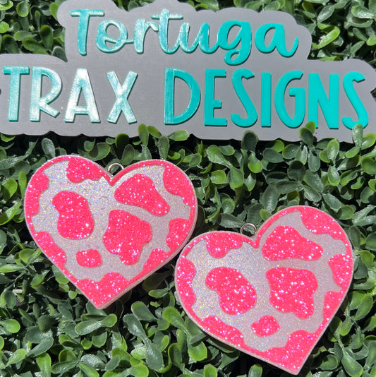Cow Print Heart Vent Set (Custom Order Here)