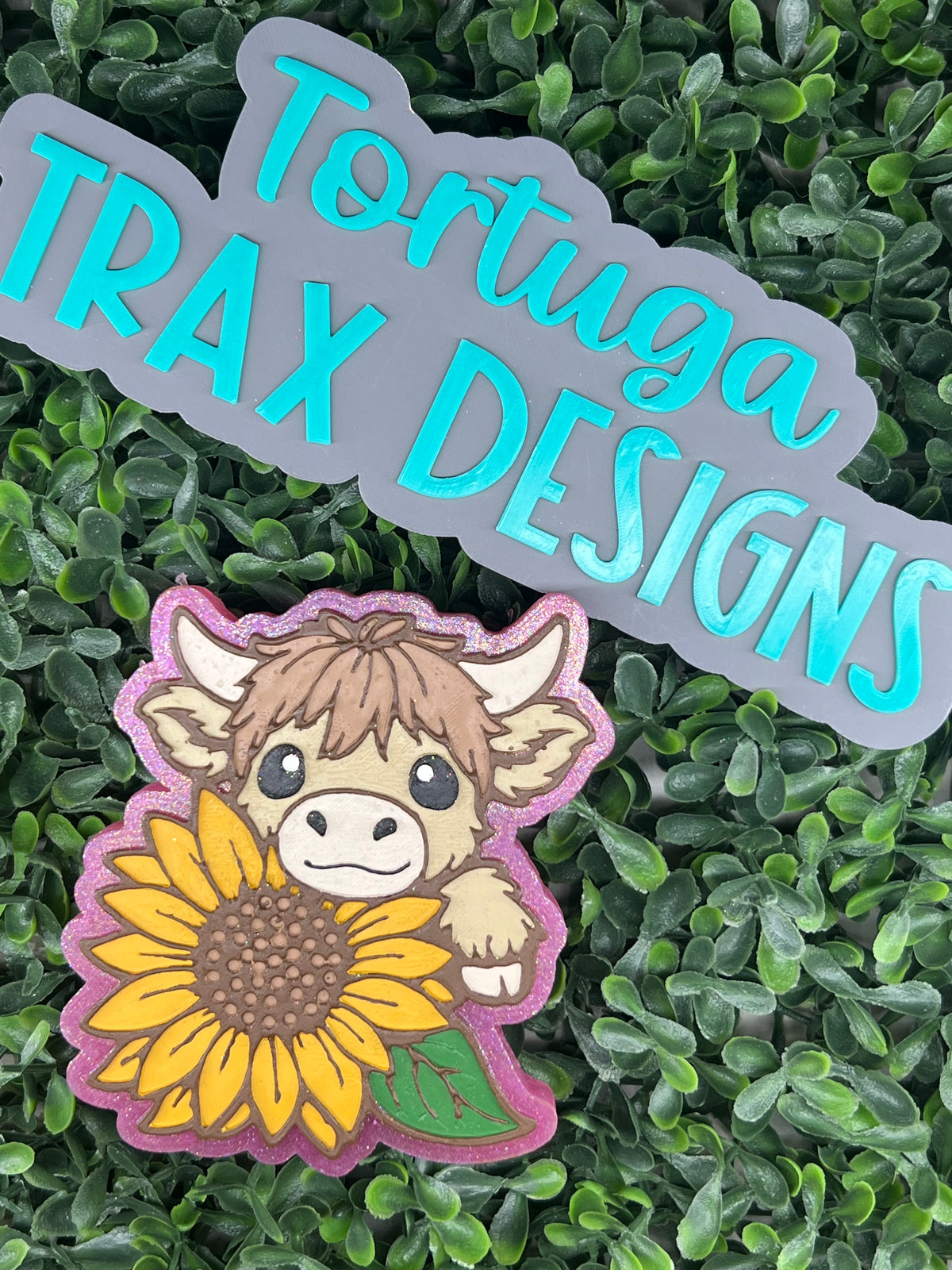 Highland Cow w/ Sunflower (Custom Option Available)
