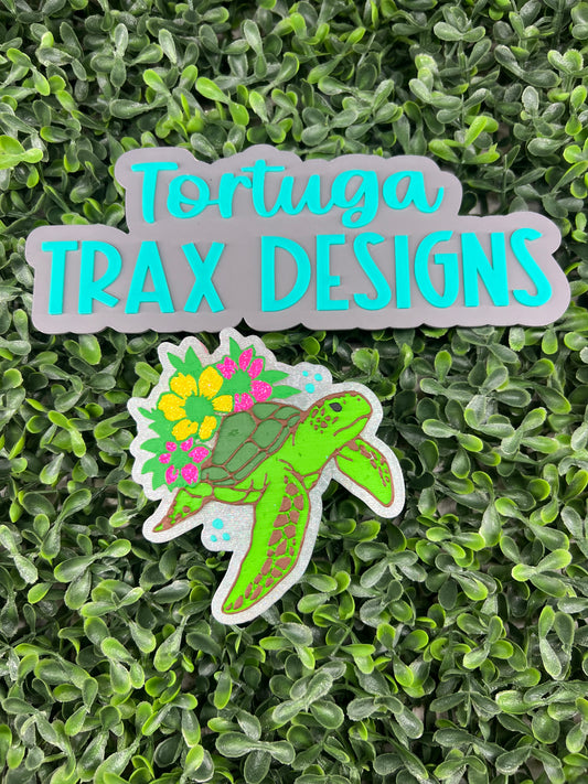 Turtle w/ Flowers (Custom Option Available)