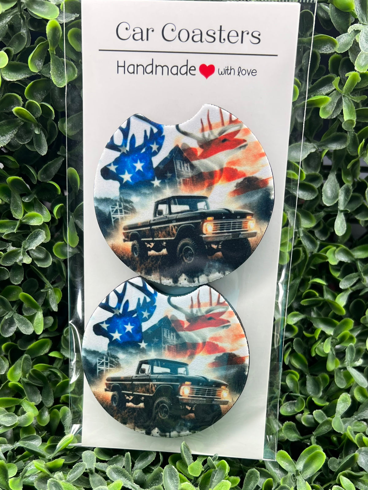 Car Coasters - Truck Flag