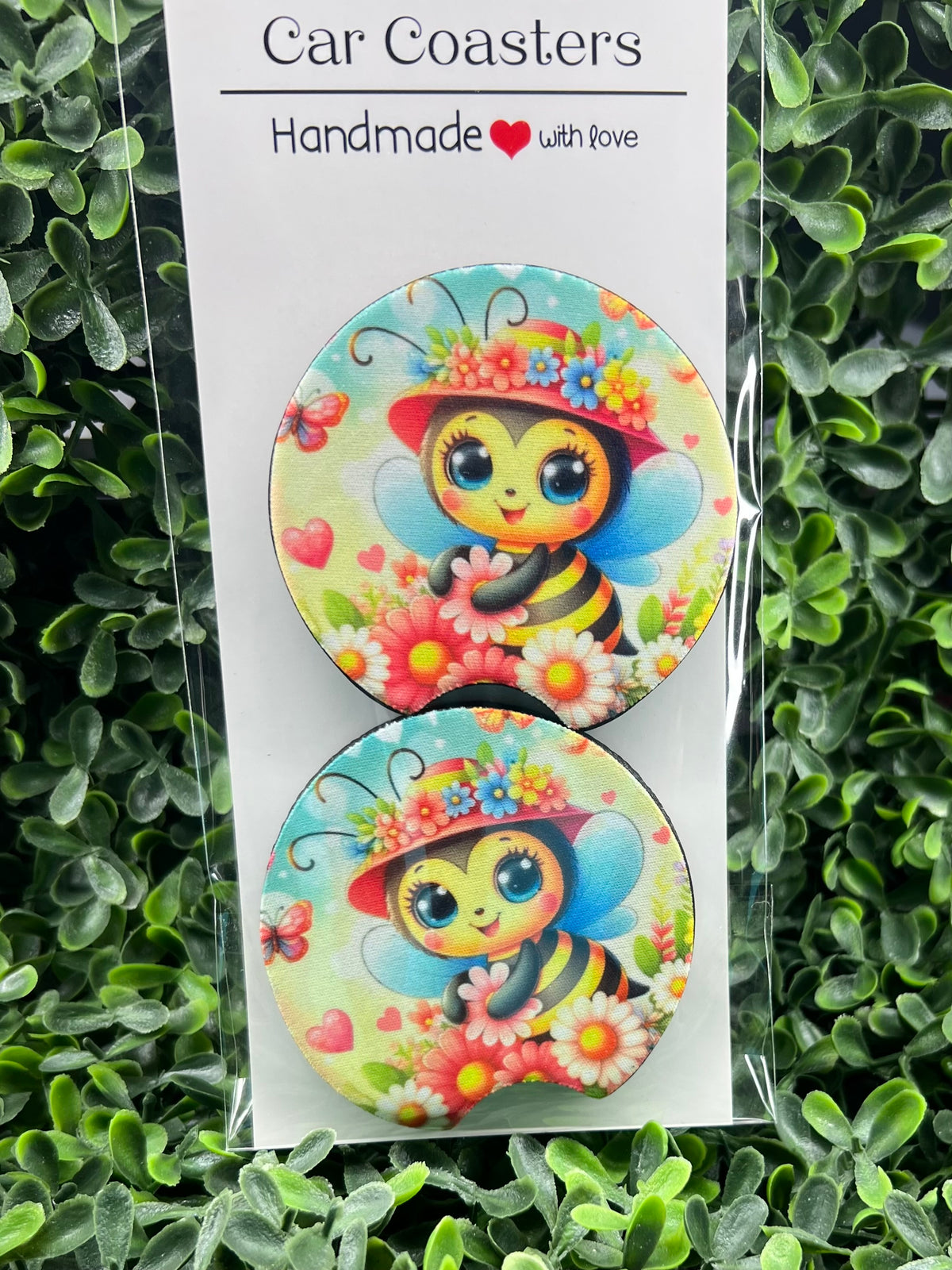 Car Coasters - Cute Bee