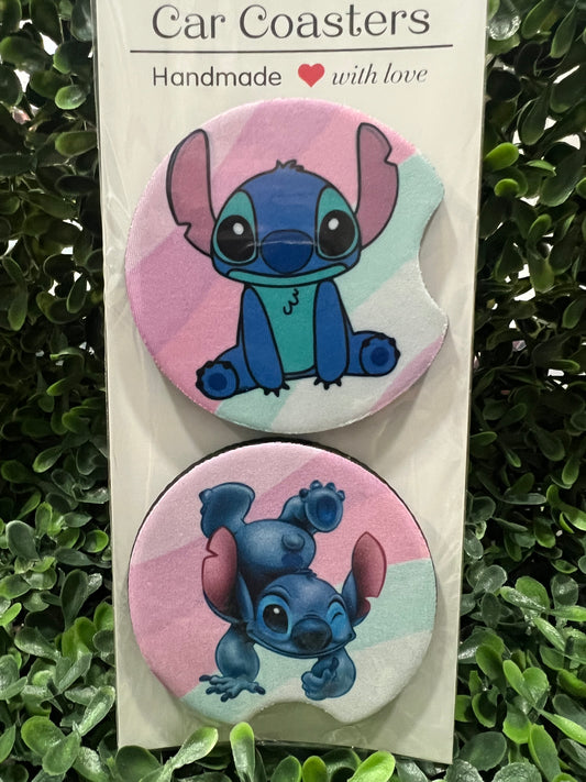 Car Coasters - St!tch Pink